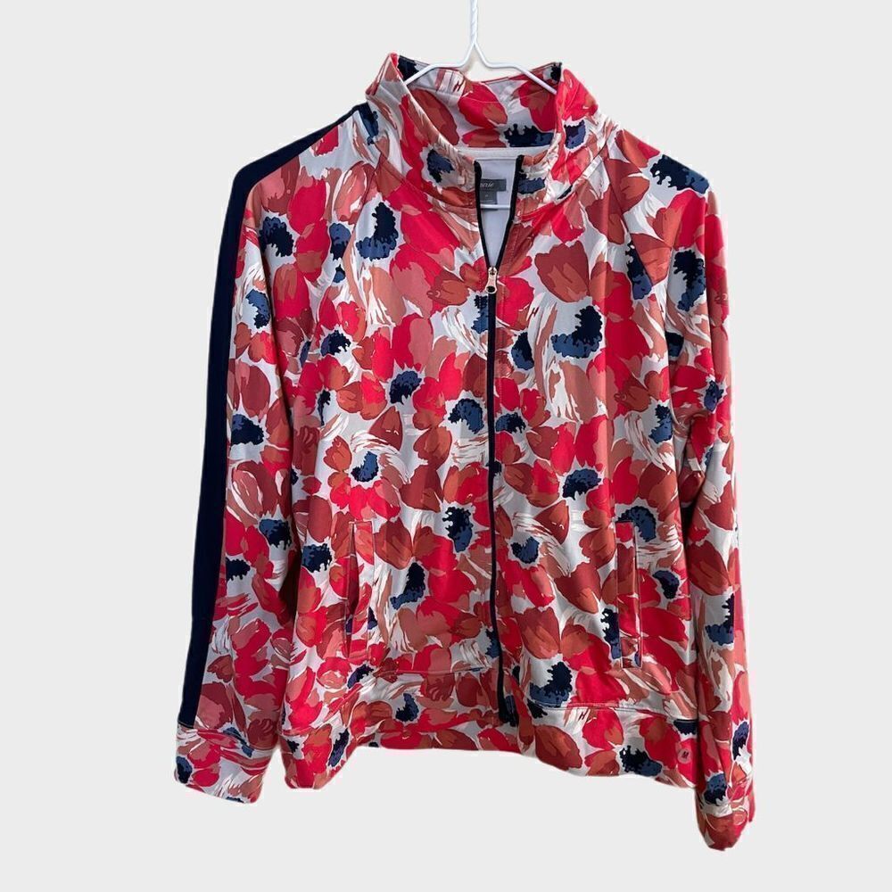 Aerie Womens Floral Track Jacket Size Med